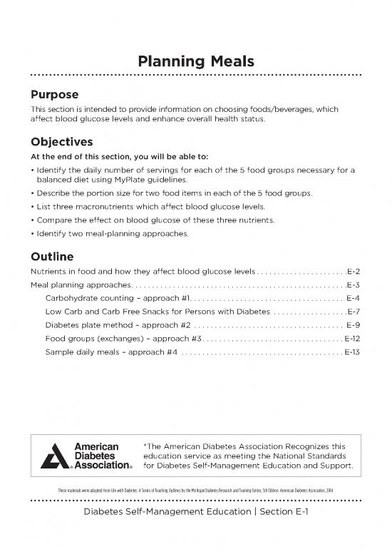 picture Diet Education Pdf 141026 | Planning Meals Section E Final