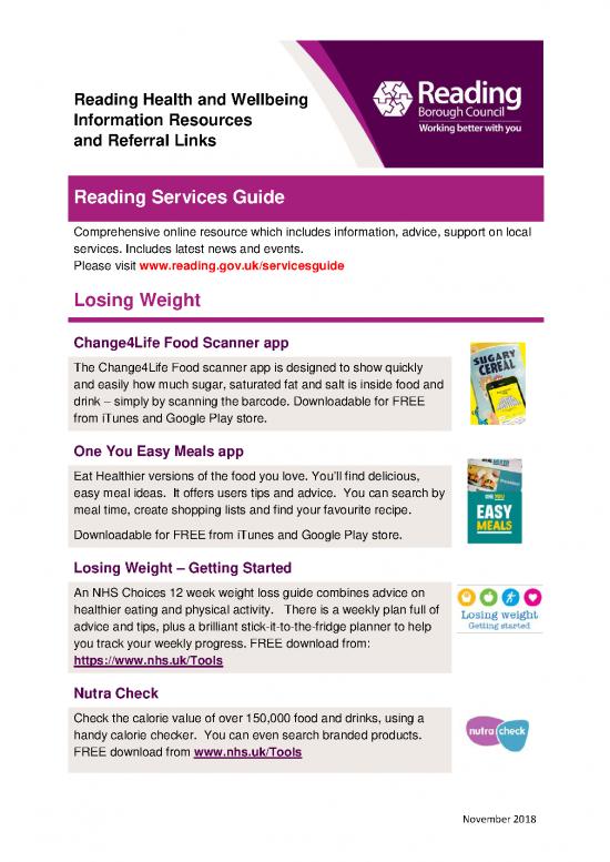 picture1_Food Guide Pdf 141832 | Readings Health Wellbeing Leaflet Nov 18