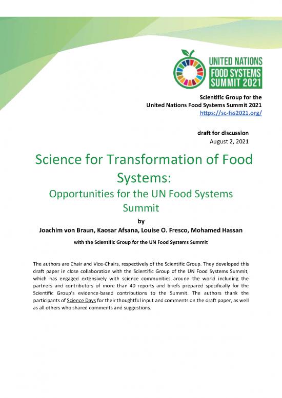 picture1_Scientific Group Strategic Paper Science For Transformation Of Food Systems August 2