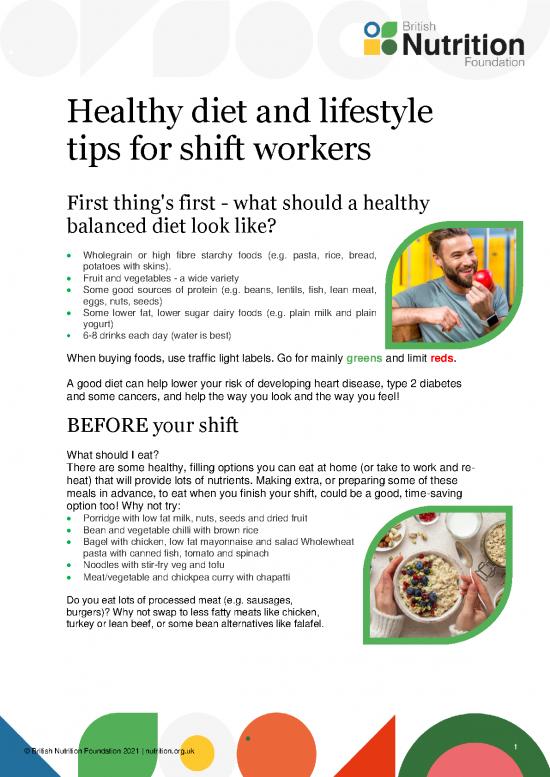 picture Traffic Light Diet Pdf 141477 | Shift Workers