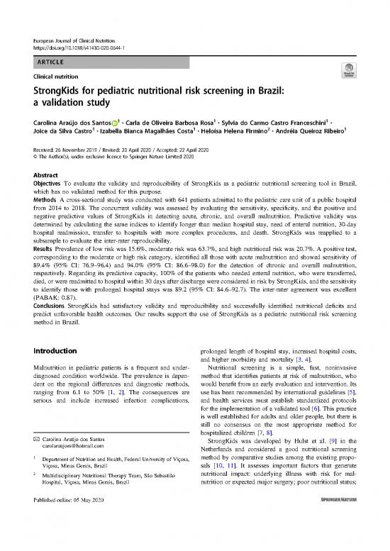 picture_Nutritional Risk Screening Tool Pdf 143064 | Strongkids For Pediatric Nutritional Risk Screening In Brazil