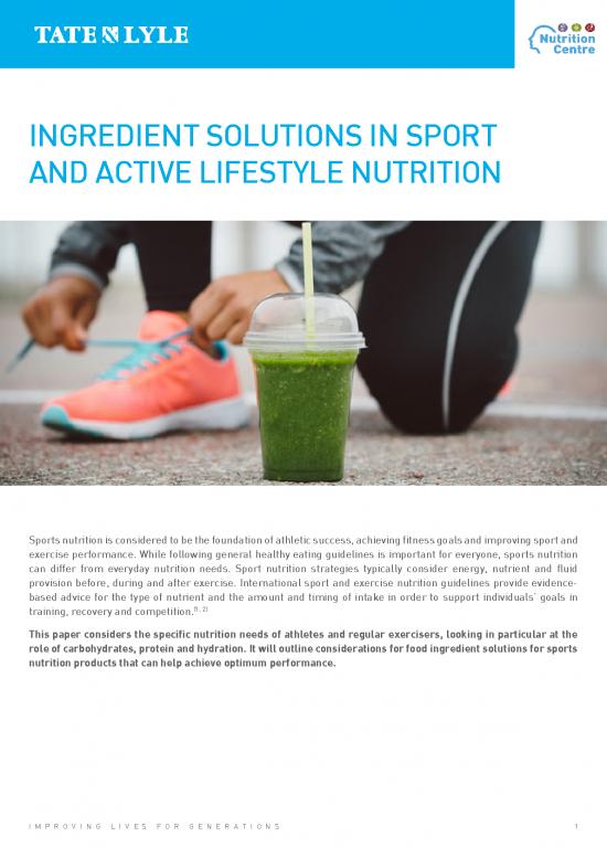 picture Healthy Nutrition Pdf 142292 | Tate Lyleingredient Solutions Sport Nutrition2021nc
