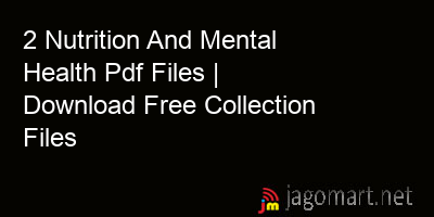 picture 2 Nutrition And Mental Health Pdf Files | Download Free Collection Files