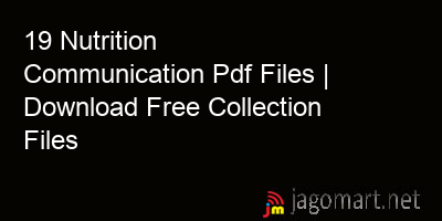 picture 19 Nutrition Communication Pdf Files | Download Free Collection Files