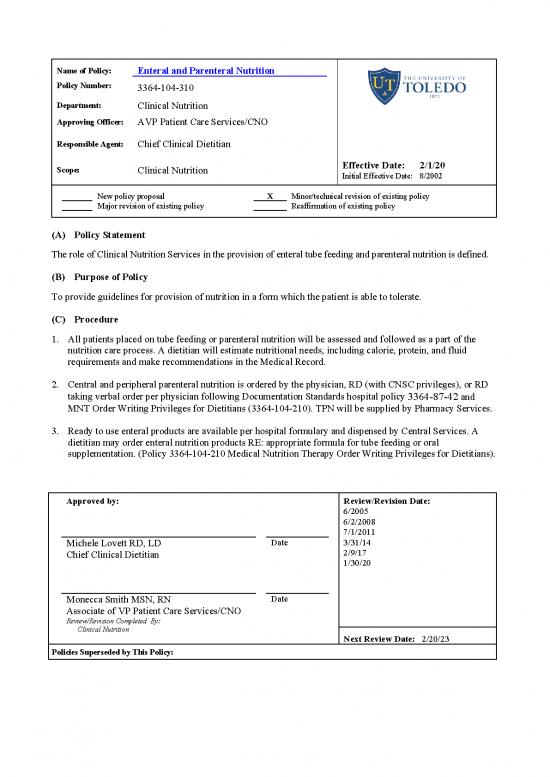 picture Parenteral Feeding Pdf 144308 | 3364 104 310 Enteral And Parenteral Nutrition