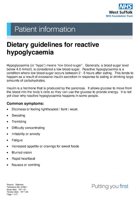 picture_6768 1 Dietary Guidelines For Reactive Hypoglycaemia