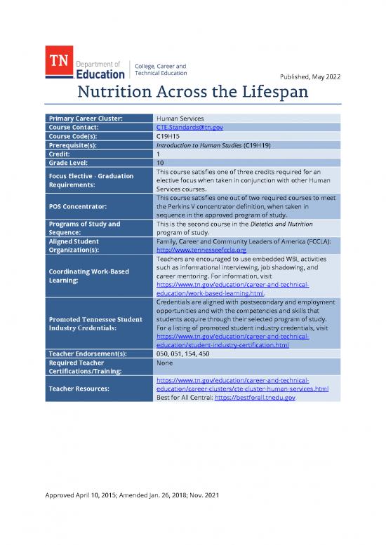 picture Nutrition Across The Lifespan Pdf 143979 | 7 23 21 Ii E Cte Course Standards   Attach 53 Nutrition Across Lifespan Clean