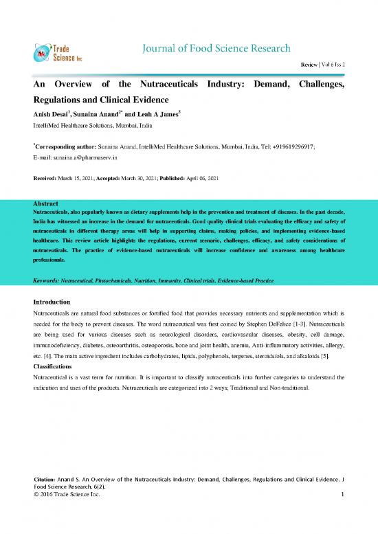 picture_Nutrition In Clinical Practice Pdf 144071 | An Overview Of The Nutraceuticals Industry Demand Challenges Regulations And Clinical Evidence