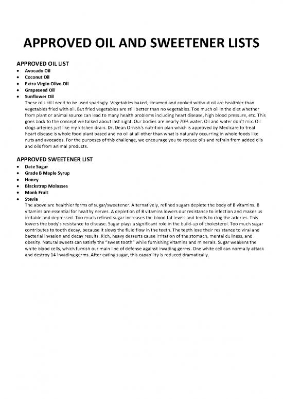 picture_Dean Ornish Diet Pdf 145598 | Approved Oil And Sweetener Lists