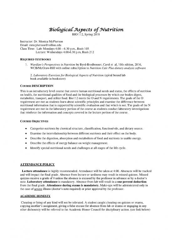 picture Perspectives In Nutrition Pdf 144893 | Bio112h1 201801