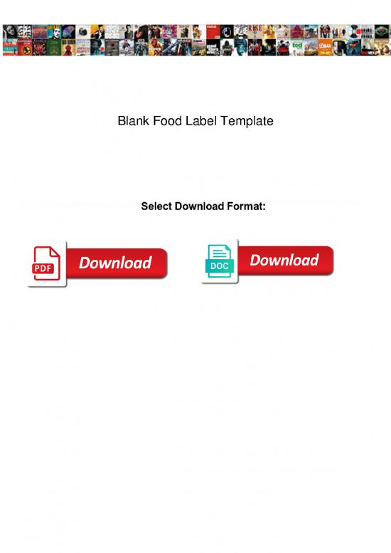 Blank Food Label Template