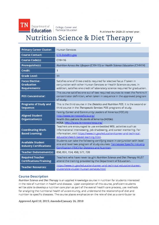 picture Nutrition Across The Lifespan Pdf 143985 | Cte Std Nutrition Science Diet Therapy