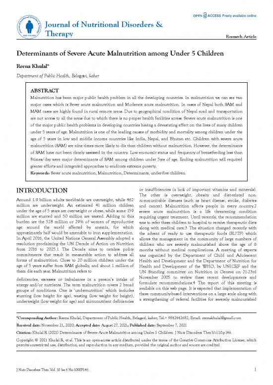 Acute Malnutrition Pdf 147252 | Ch 136 Severe Acute Malnutrition