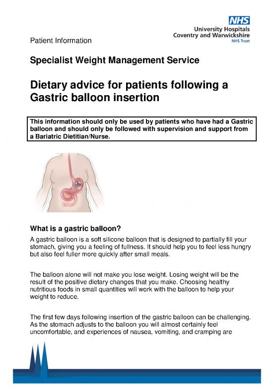 picture1_Dietary Advice For Patients Following A Gastric Balloon Insertion