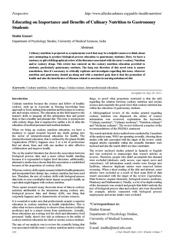 picture Culinary Nutrition Pdf 143280 | Educating On Importance And Benefits Of Culinary Nutrition To Gastronomy Students