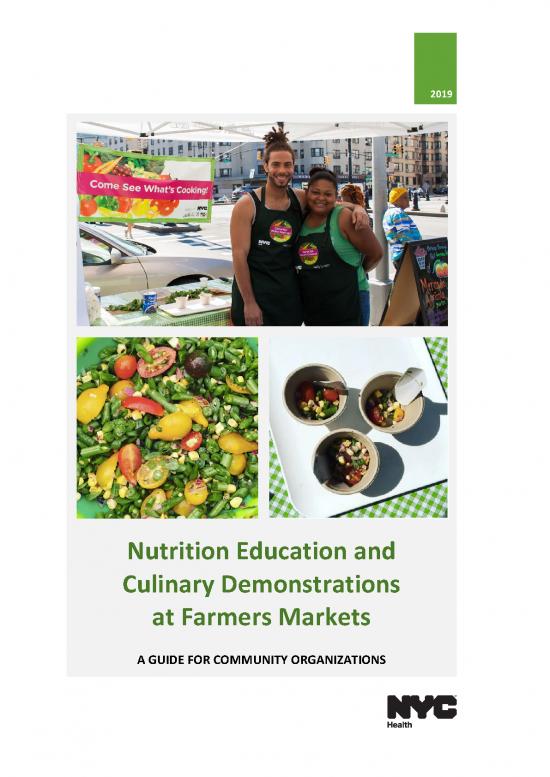 picture Culinary Nutrition Pdf 144565 | Farmers Markets Education Demo Community Organizations