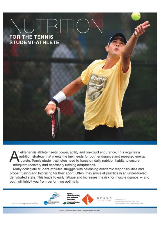 picture1_Tennis Nutrition Pdf 143880 | Nutrition For Tennis Student Athletes Web Version