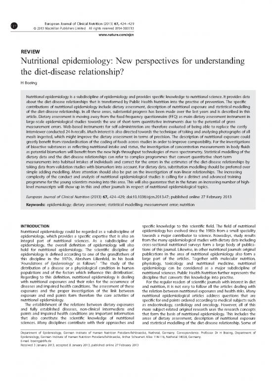 picture Nutritional Assessment Questionnaire Pdf 144735 | Nutritional Epidemiology