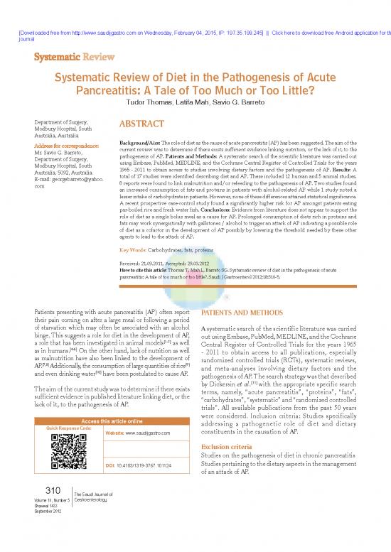 picture Nutrition Therapy Pdf 145373 | Saudi J Gastroenterol 2012 18 5 310 315