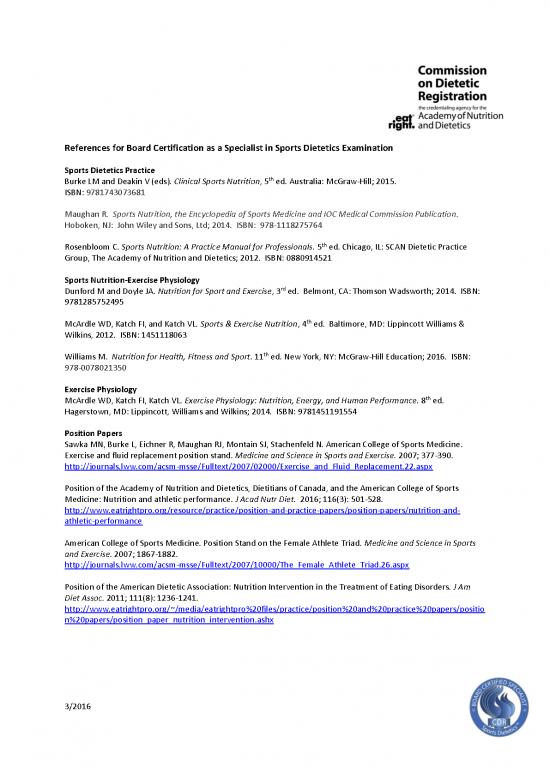 picture_Nutrition In Clinical Practice Pdf 143354 | Sports Nutrition References 07 2016