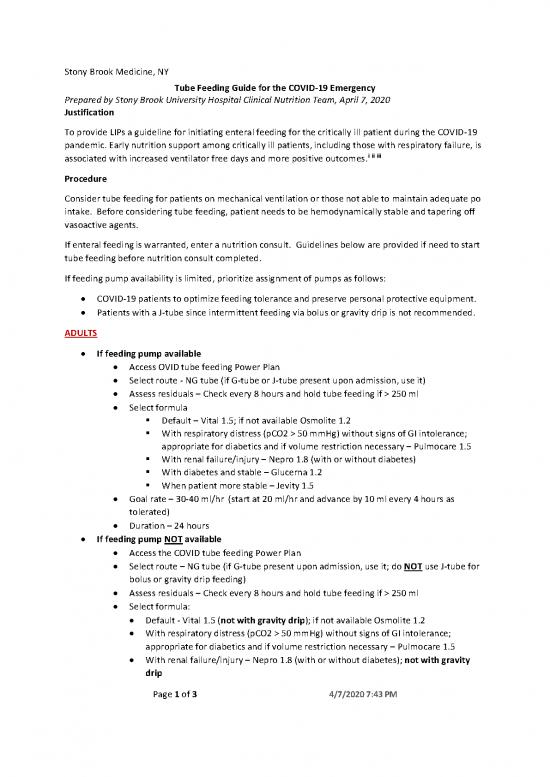 picture_Nutrition Support Pdf 144883 | Stony Brook Medicinetube Feeding Protocol During Covid 4 7 2020 Shared