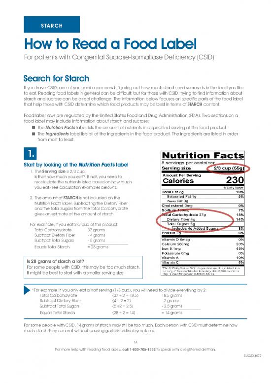 picture1_Food Label Template Pdf 143895 | Suc3072 How To Read A Food Label