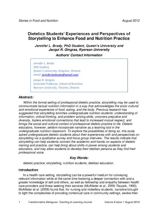 picture Perspectives In Nutrition Pdf 143620 | T11 Brady&gingras Stories In Food&nutrition