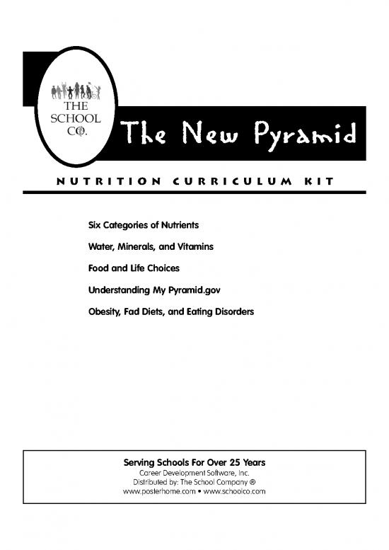 picture1_Nutrition Curriculum Pdf 143246 | The New Food Pyramid Worksheets