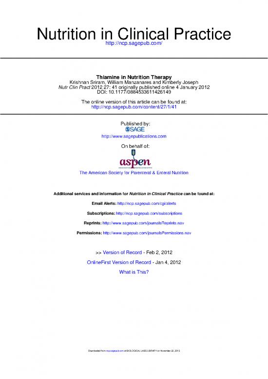 picture1_Nutrition In Clinical Practice Pdf 143455 | Vitb1 3