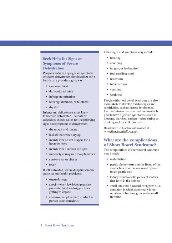 Gi Short Bowel Syndrome