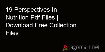 picture 19 Perspectives In Nutrition Pdf Files | Download Free Collection Files