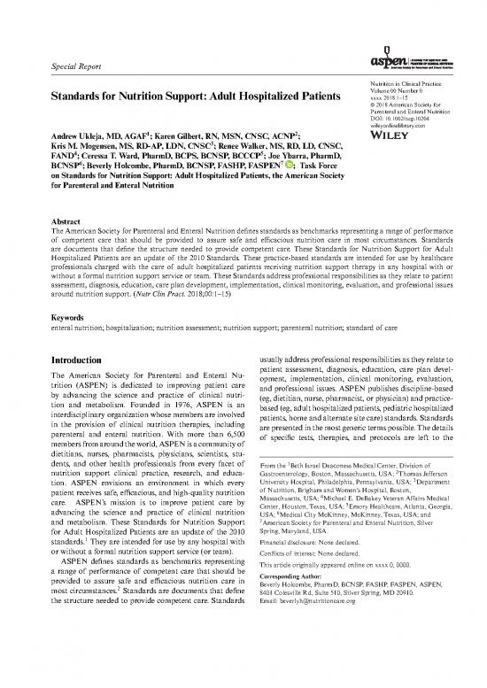 picture_Nutrition Therapy Pdf 146621 | 01 2018 Aspen Standards For Nutrition Support Adult Hospitalized Patients