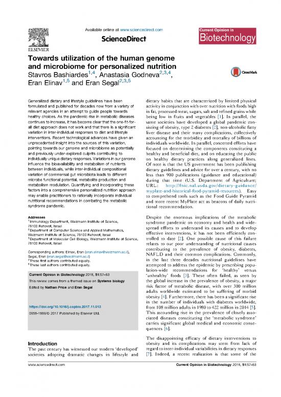 picture1_Nutrition Therapy Pdf 147222 | 2017 Bashiardes Current Opinion Biotechnology December
