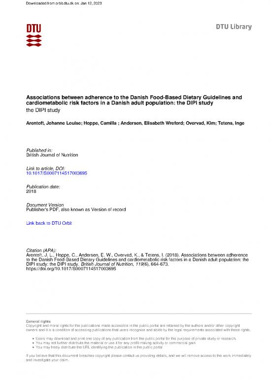 picture_Public Nutrition Pdf 147450 | Associations Between Adherence To The Danish Foodbased Dietary Guidelines And Cardiometabolic Risk Factors In A Danish Adult Population The Dipi Study