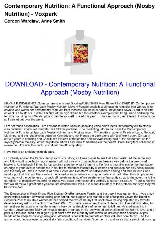 picture Nutrition Therapy Pdf 147781 | Contemporary Nutrition A Functional Approach Mosby Nutrition Gordon Wardlaw Anne Smith 113a4a3