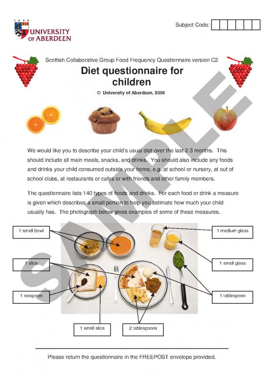 picture Diet Questionnaire Pdf 148129 | Diet Questionnaire Children C2v2sample Optimised