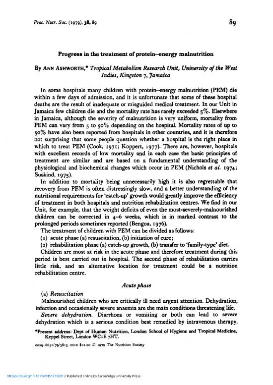 picture Protein Energy Malnutrition Treatment Pdf 147926 | Div Class Title Progress In The Treatment Of Protein Energy Malnutrition Div