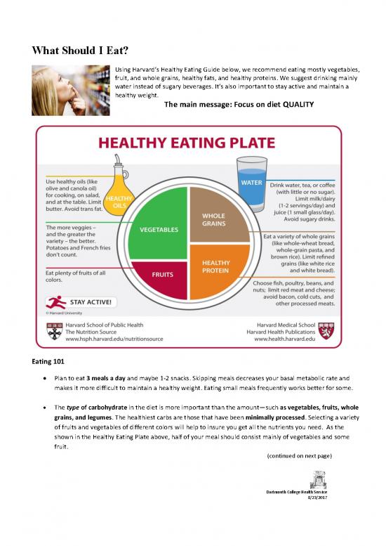 picture Healthy Eating Plate Harvard Pdf 146011 | Eating 101 What Should I Eat August 2017