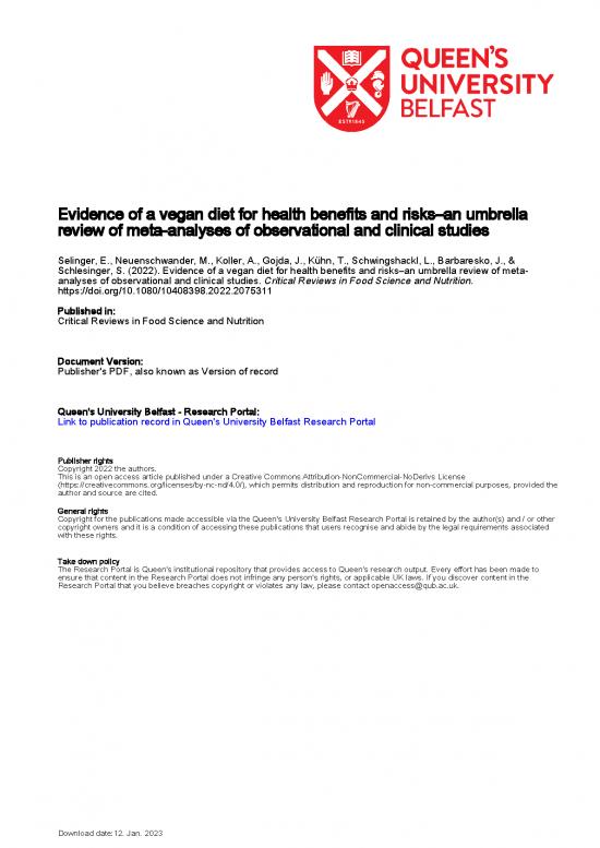 picture_Nutrition Therapy Pdf 147588 | Evidence Of A Vegan Diet For Health Benefits And Risks An Umbrella Review Of Meta Analyses Of Observational And Clinical Studies