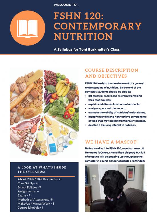 picture Nutrition Therapy Pdf 147583 | Fshn 120 Syllabus Spring 2020 Burkhalter