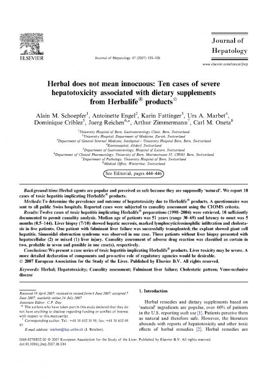 picture1_Herbal Does Not Mean Innocuous   Ten Cases Of Severe Hepatotoxicity Associated With Dietary Supplements From Herbalife Products