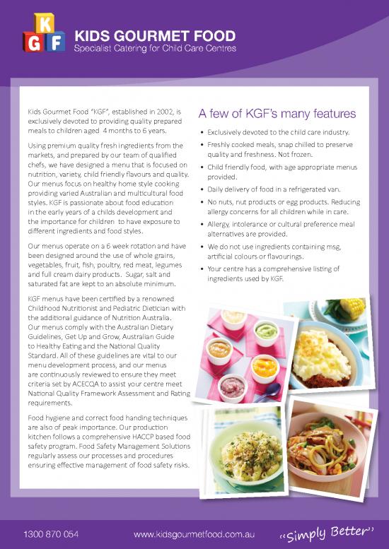 picture Gourmet Nutrition Pdf 147309 | Kids Gourmet Food Information For Parents