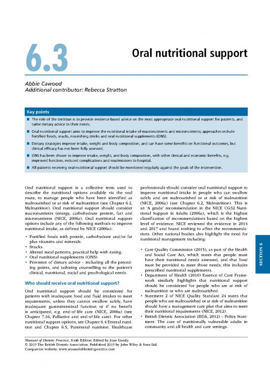 picture1_Manual Of Dietetic Practice Chapter 63 Oral Nutritional Support