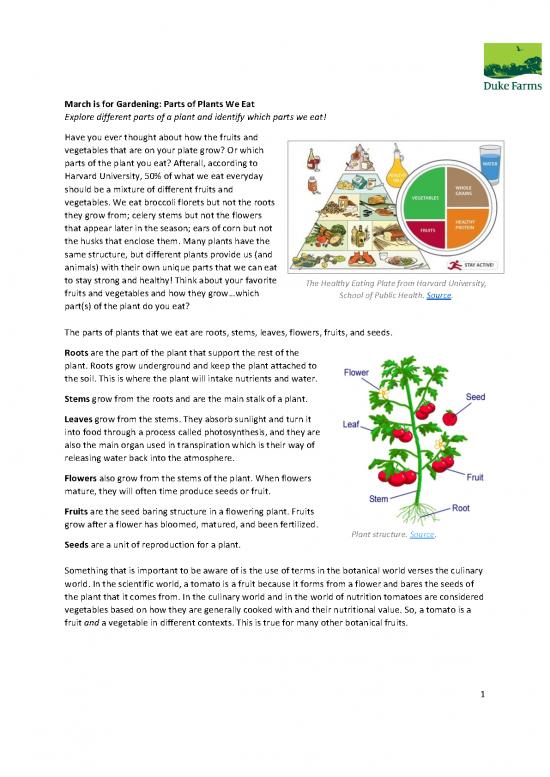 picture1_Healthy Eating Plate Harvard Pdf 148049 | Mar   Parts Of Plants We Eat