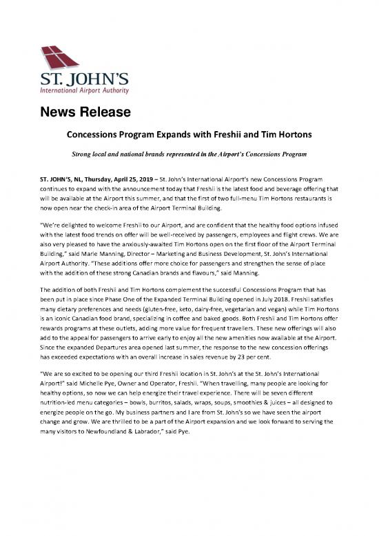 picture_Theory Of Flight Pdf 147724 | News Release Concessions Program Expands With Tims And Freshii