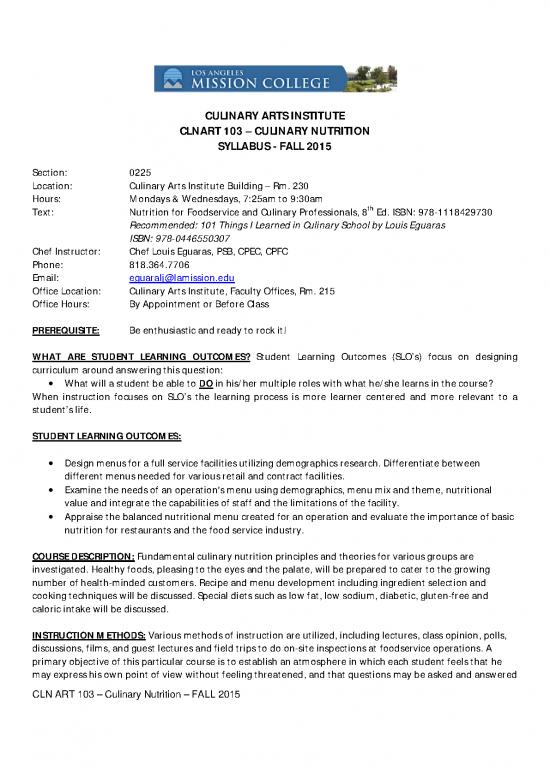 picture1_Nutrition Therapy Pdf 147392 | Syllabus Ca 103 Culinary Nutrition  Section 0225