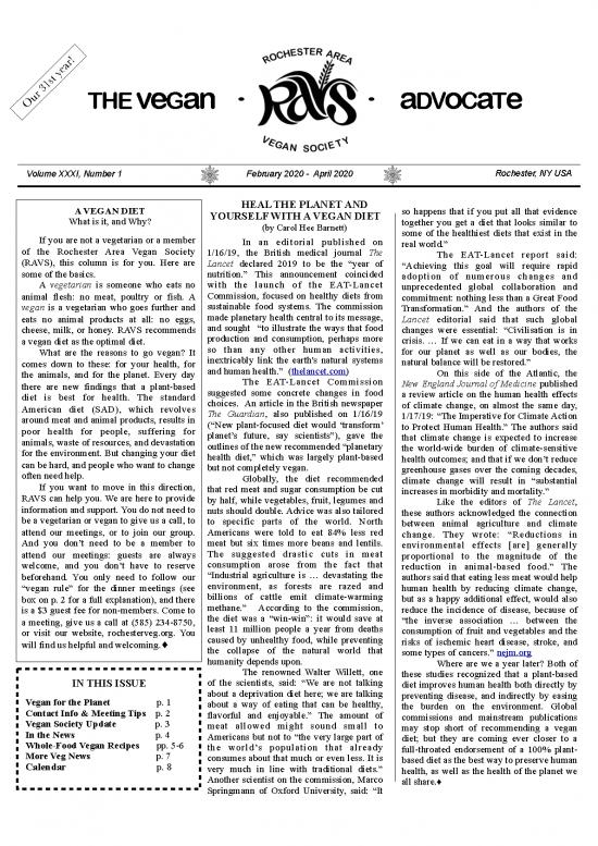 picture Nutrition Therapy Pdf 146346 | Vegan Advocate 2020 1 With Links