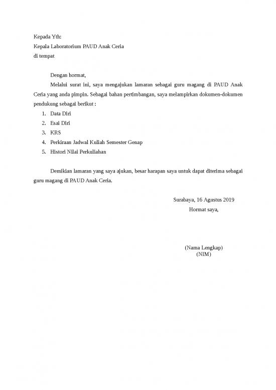 picture File - Surat Guru 13493 | Surat Lamaran Magang Paud