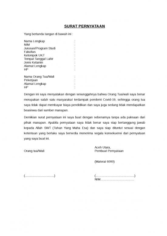 picture_File - Surat Pernyataan Id 13640 | Syarat Bantuan Ukt