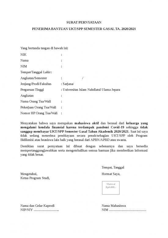 picture_File - Surat Pernyataan Id 13641 | Surat Pernyataan Bantuan Spp
